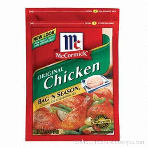 Colorful Aluminum Foil Spice Bag with Tear Notch, Various Colors Available